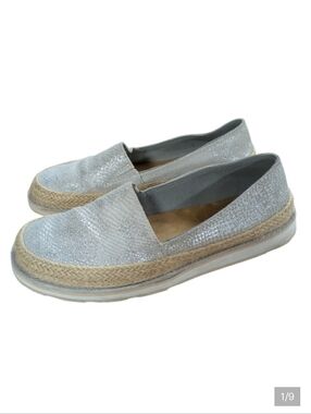Ariat Cruiser Espadrille Sparklin' Silver Flats Size 7